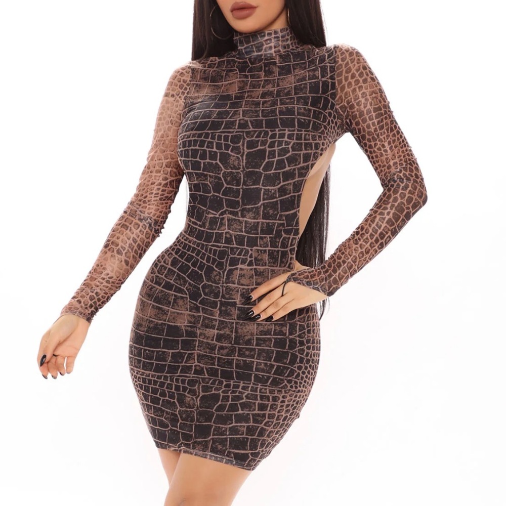 Animal print fashion nova dress